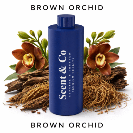 Brown Orchid Aroma Oil Diffuser 500ml Premium Aroma Oil for Home & Office in UAE, Featuring Earth, Agarwood, Vetiver, Dry Woods, Myrrh & Guaiacwood for a Rich, Balsamic Ambiance