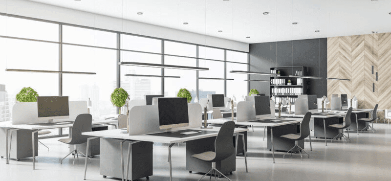 "Workspace with a nano-technology scent diffuser releasing essential oils to boost focus and productivity."