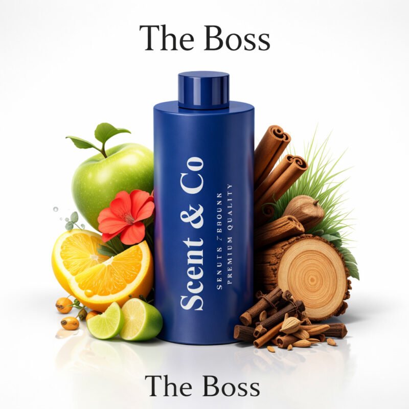 The Boss Aroma Oil Diffuser 500ML, Fresh Top Notes of Mandarin, Lemon & Floral Heart, with Bergamot & Green Base. IFRA Certified, Pet-Friendly. Crafted in UK, Made in UAE.