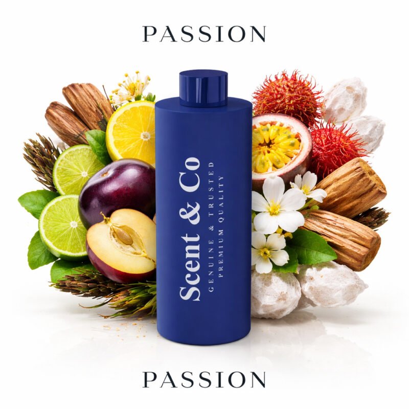 PASSION Aroma Oil Diffuser 500ML with Fresh Lime, Mandarin & Gentle Floral Hints of Lily and Rose, Crafted in the UK & Made in UAE, Scent & Co aroma diffuser UAE Ideal for Offices, Homes, Hotel Lobbies & Shops