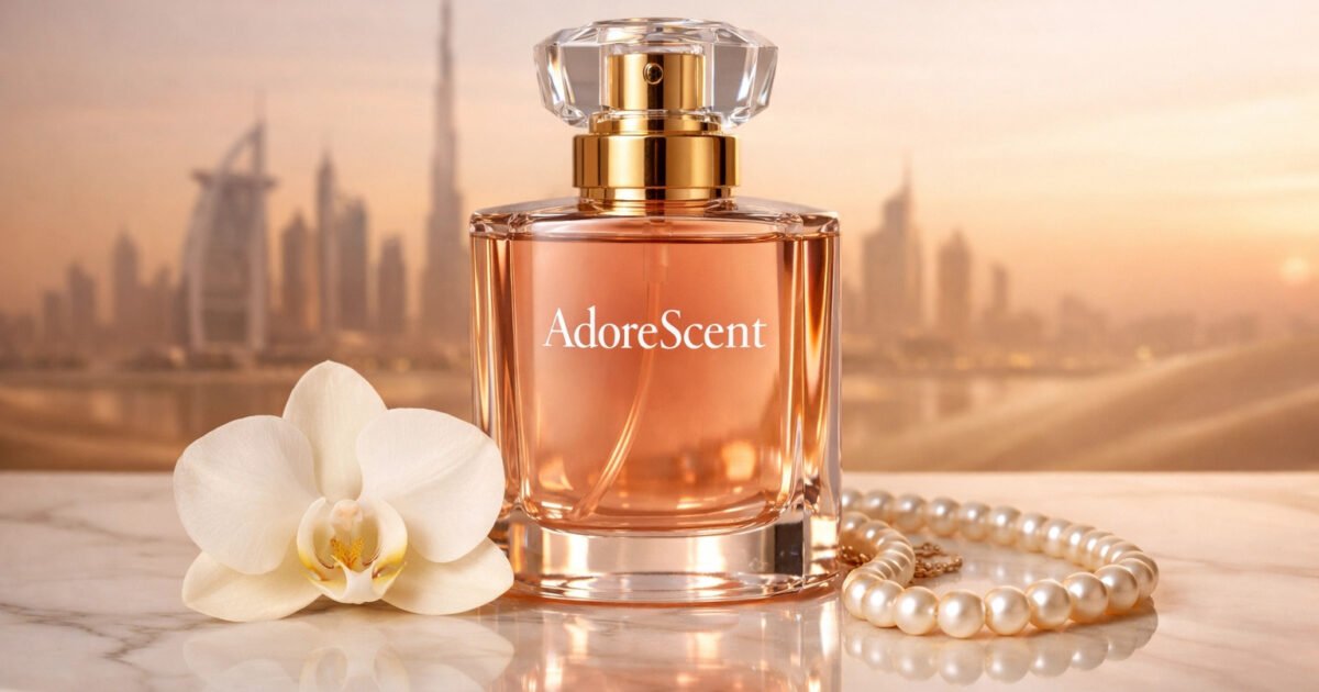 ladies perfume UAE and showing burj khaleefa on the back of the picture