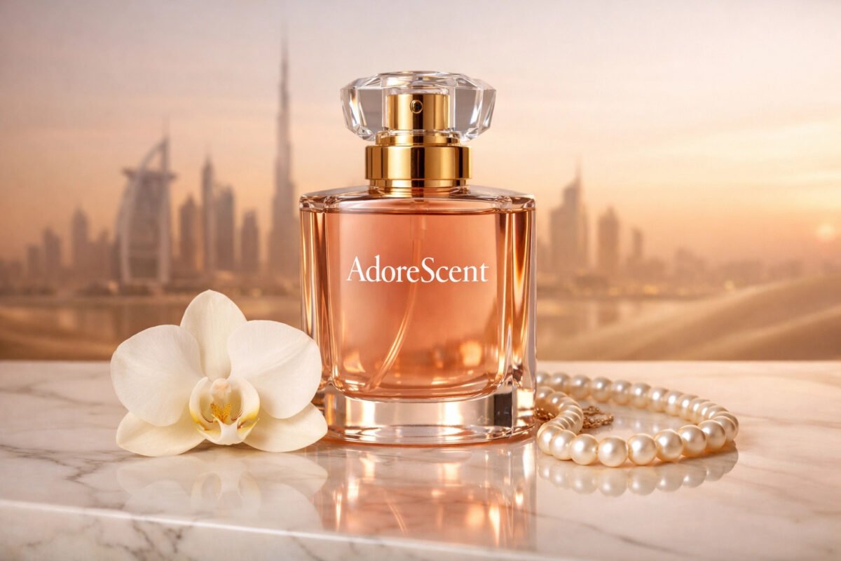 ladies perfume UAE and showing burj khaleefa on the back of the picture