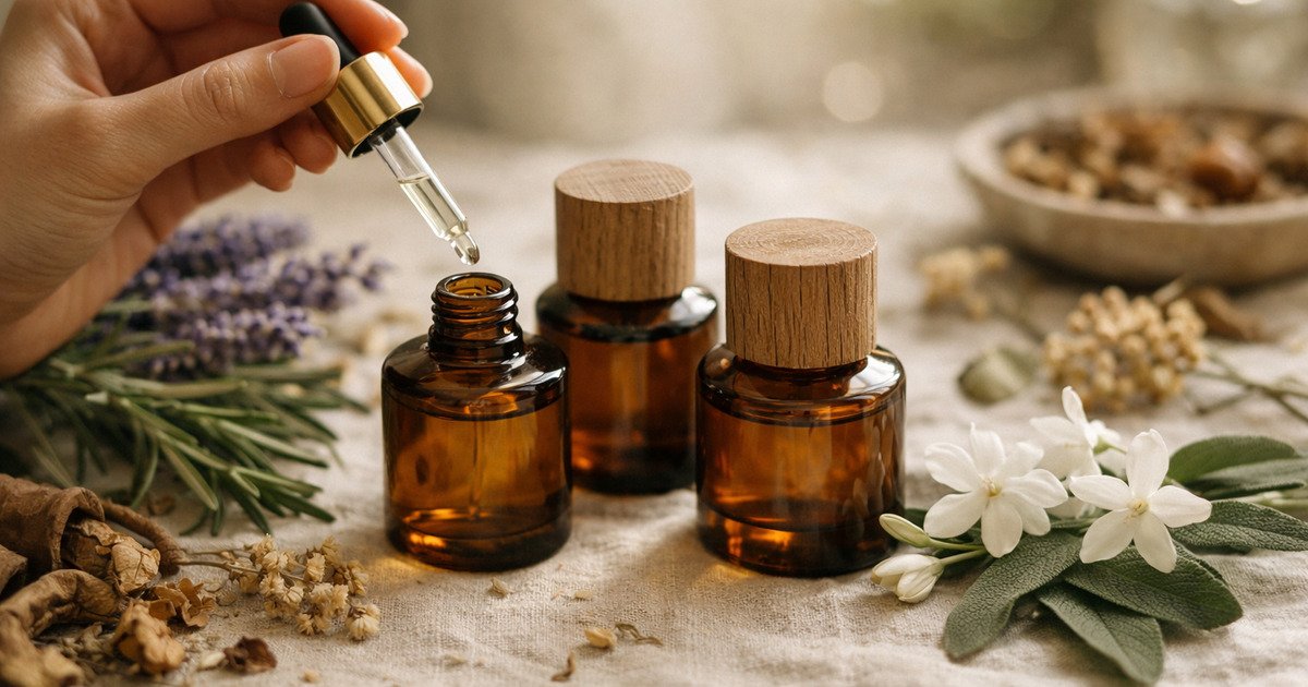 3 glass bottles natural perfume brands