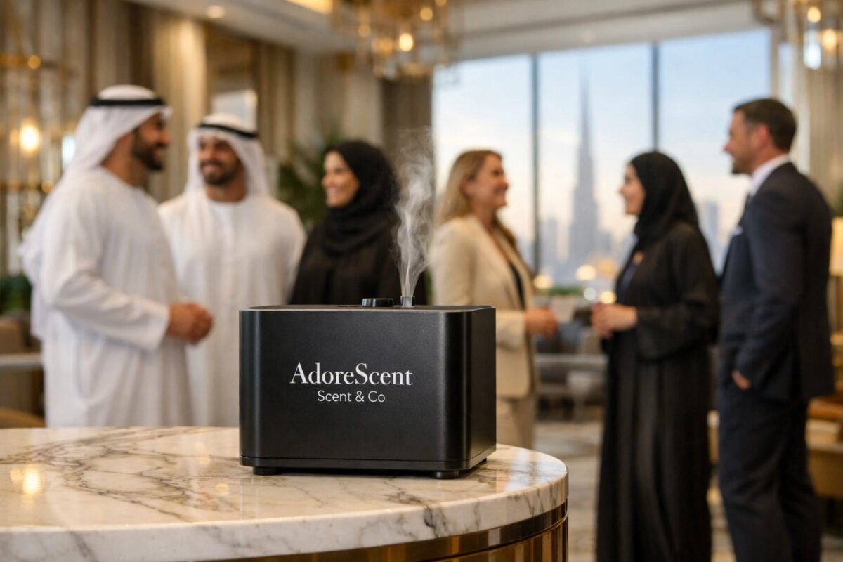 gathering of locals and some foreigners having good time and enjoying scent marketing companies Dubai performance