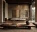 villa designed around principles of Japanese wabi-sabi asymmetry, texture, restraint with arabian aroma scent