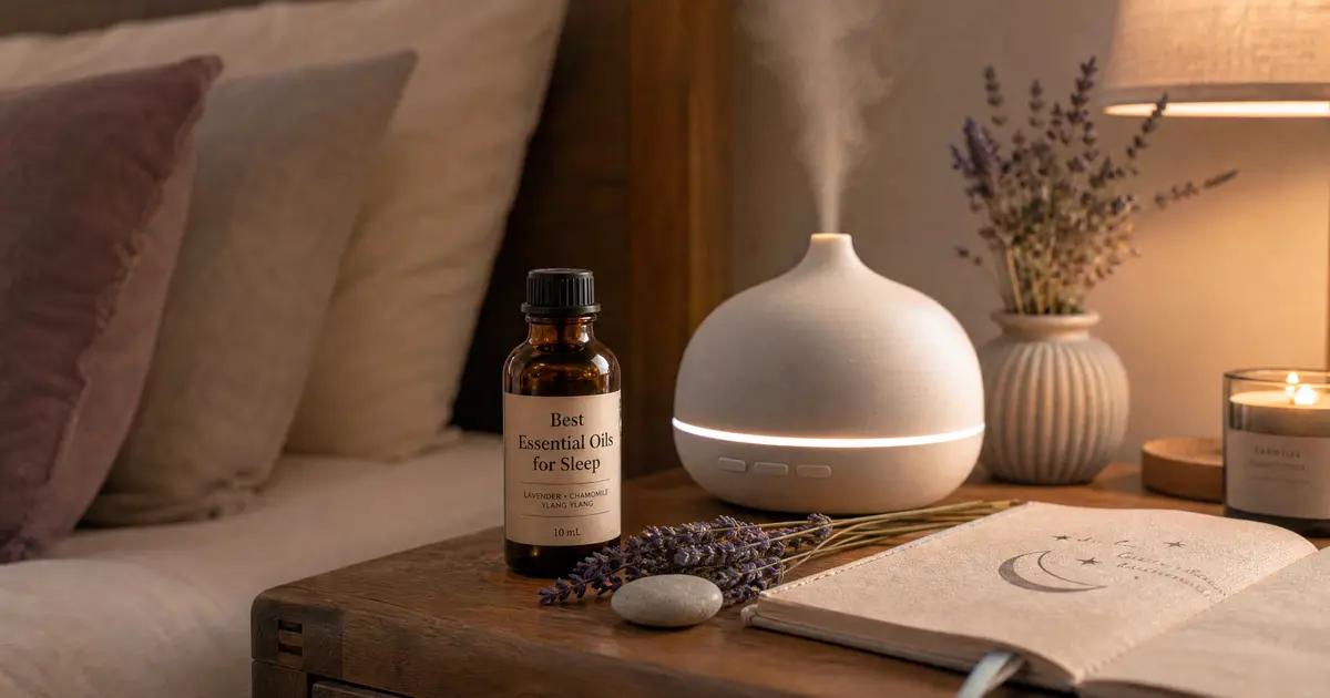 bottle of the best essential oils for sleep